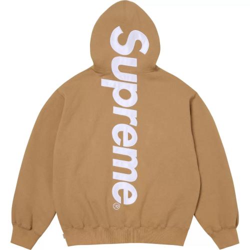 SUPREM* SATIN APPLIQUÉ APPLIQUE HOODED SWEATSHIRT HOODIE