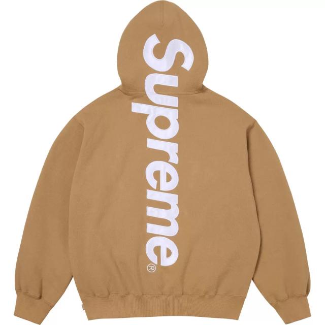 SUPREM* SATIN APPLIQUÉ APPLIQUE HOODED SWEATSHIRT HOODIE