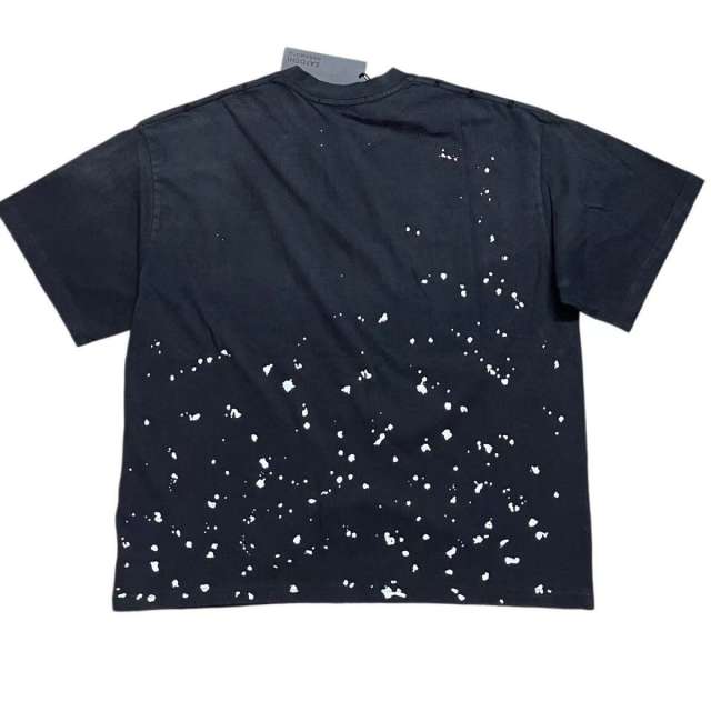 Satoshi White Spot Holes Shirt Washed Black