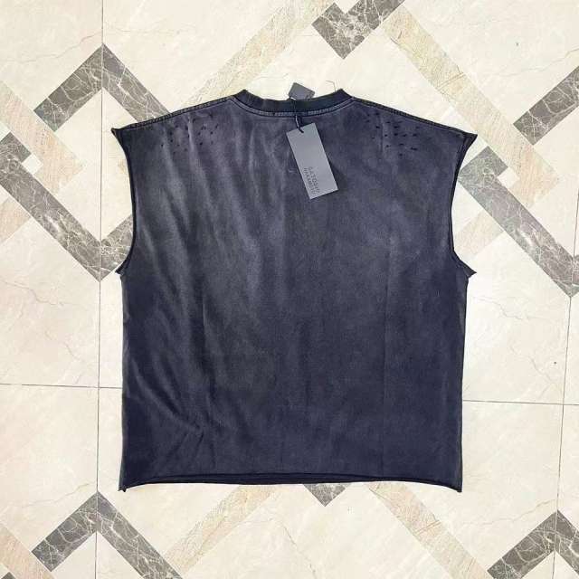 Satoshi Motorcycle Sleeveless Shirt Washed Black