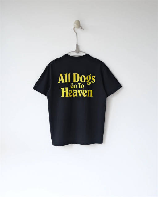 Sup All Dogs Go To Heaven Tee Black White