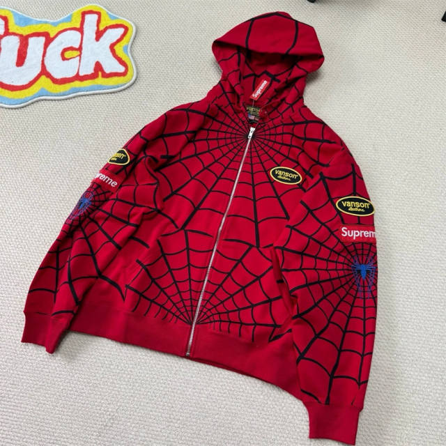 Sup x Vans SS26 WEEK14 Spider Hoodie Black Red
