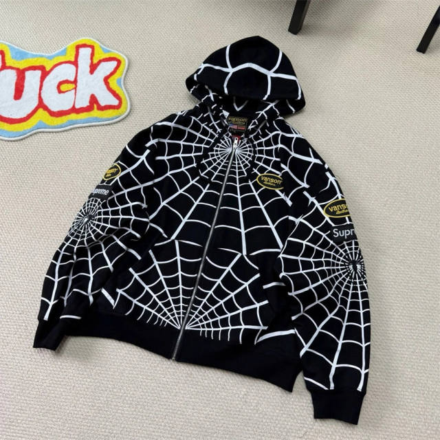 Sup x Vans SS26 WEEK14 Spider Hoodie Black Red