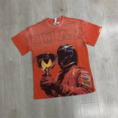 DUAA Vintage Character Graphic Rhinestone Distressed T-Shirt
