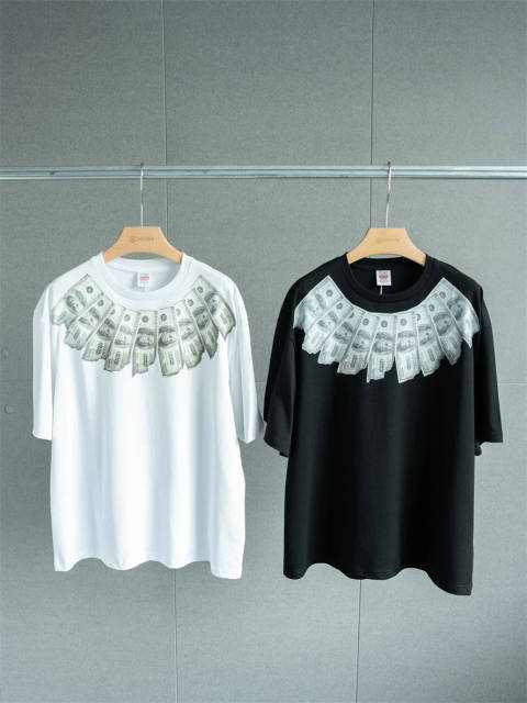 Sup x MM6 Dollar Print T-Shirt Black White