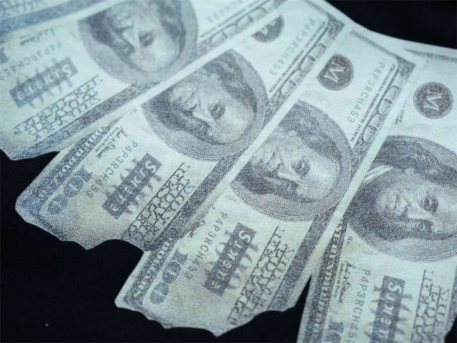 Sup x MM6 Dollar Print T-Shirt Black White