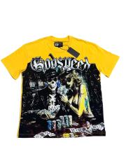 28487062 Skeleton Beauty Playing Cards Printed Washed Version Tee 2 colors