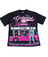 28429035 Convenience Store Skull Print Washed Version Tee 2 colors