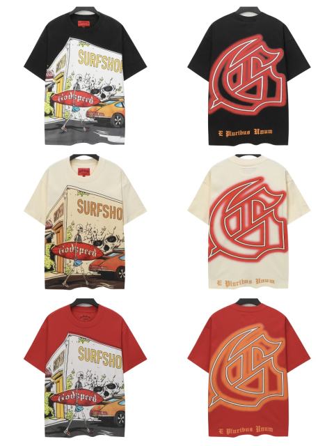28416773 Corner surfboard Print Washed Version Tee 3 colors