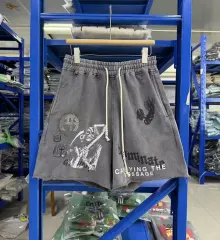 Paly Hollywood Vintage Rhinestone Distressed Shorts