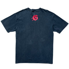 28298502 Seaside Vacation Couple Skull Print Washed Version Tee 2 colors