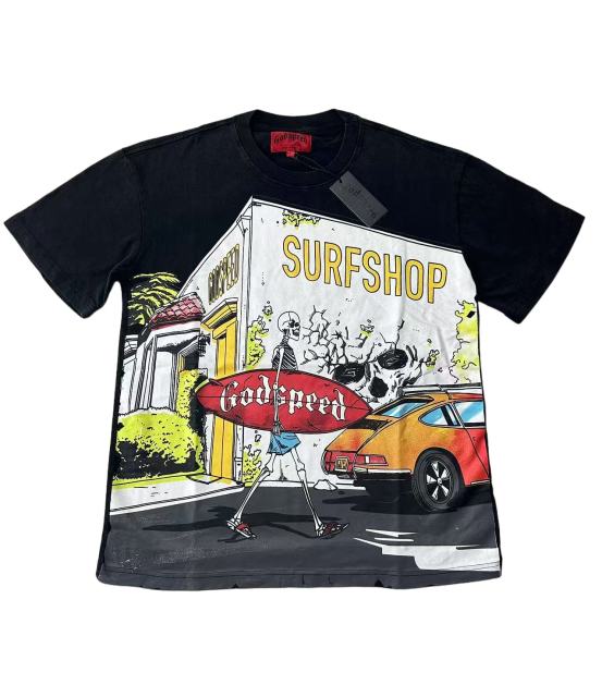 28416773 Corner surfboard Print Washed Version Tee 3 colors
