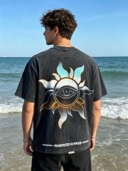 Alien Warrior vintage washed printed short-sleeved shirt 29033392