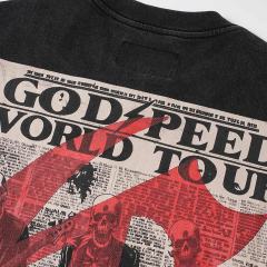 Undead Rock Tour Newspaper Print Washed Tee 2 colors 29098147