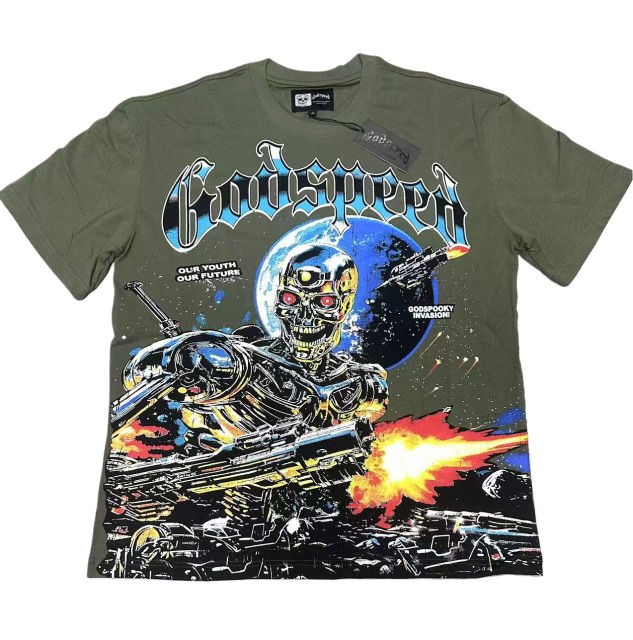 Metal skull firing print Washed Version Tee 2 colors 28694010