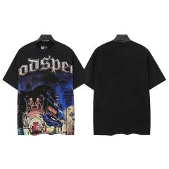 Future Urban Police And Gangster Rhinestone Print Washed Tee 29106667