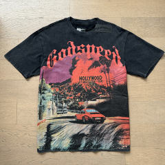 Hollywood sports car black vintage short-sleeved T-shirt 29046928