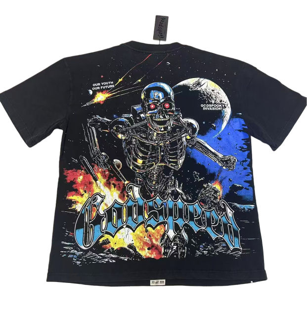 Metal skull firing print Washed Version Tee 2 colors 28694010
