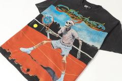Skeleton Tennis Player Print Washed Version Tee 2 colors 28696497