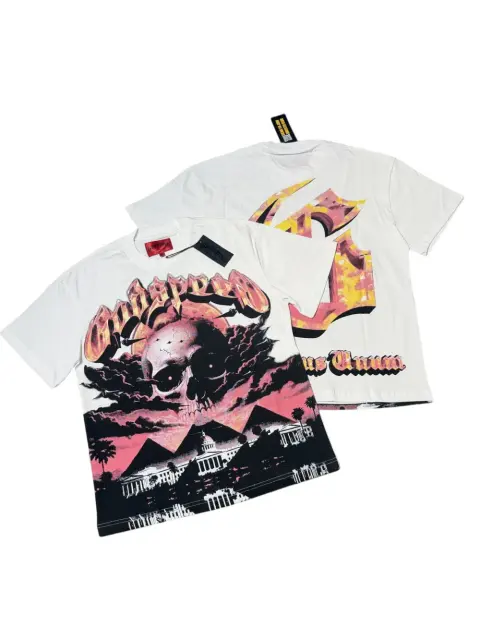 Sunset Pyramid Skeleton G  branded white short-sleeved T-shirt 29051312