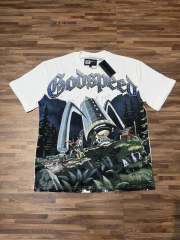 Loose short-sleeved T-shirt with white alien spaceship print 29033464