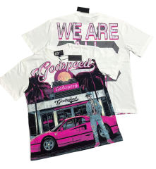 28429035 Convenience Store Skull Print Washed Version Tee 2 colors