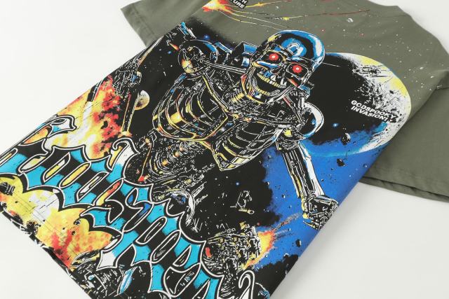 Metal skull firing print Washed Version Tee 2 colors 28694010