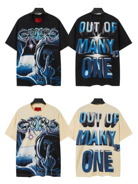 Alien Astronaut Finger Print Washed Tee 2 colors 29098146