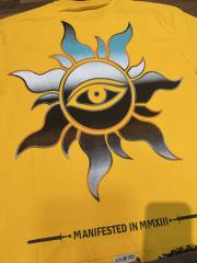 Yellow space-themed printed T-shirt 29033405