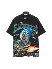Metal skull firing print Washed Version Tee 2 colors 28694010