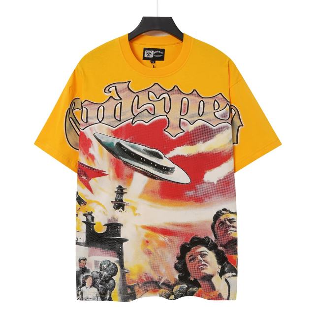 Retro Era Alien Invasion Print Washed Tee 29098136