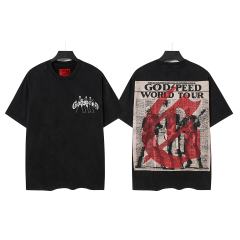 Undead Rock Tour Newspaper Print Washed Tee 2 colors 29098147