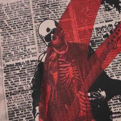 Undead Rock Tour Newspaper Print Washed Tee 2 colors 29098147