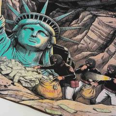 Statue of Liberty UFO Ruins Print Washed Tee 2 colors 29098151
