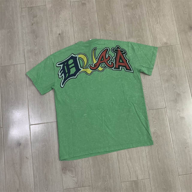 DUAA Tropical Rhinestone Graphic Washed T-Shirt