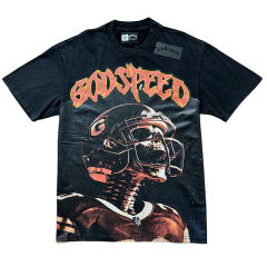 28357132 Skull Athlete Print Washed Version Tee 2 colors