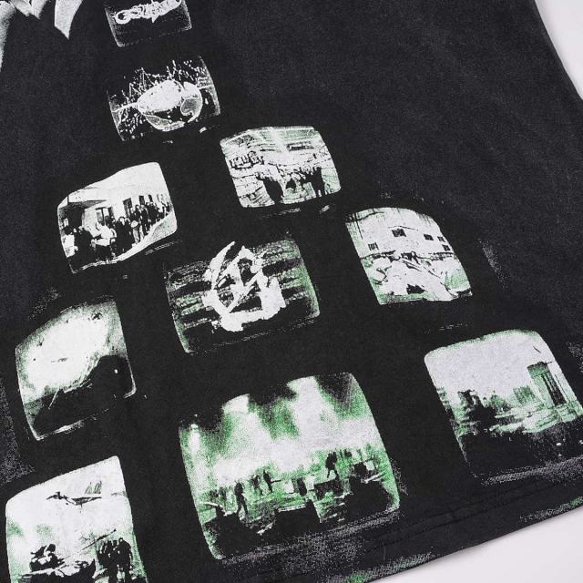 Monitor Matrix Pyramid Print Washed Tee 29098138