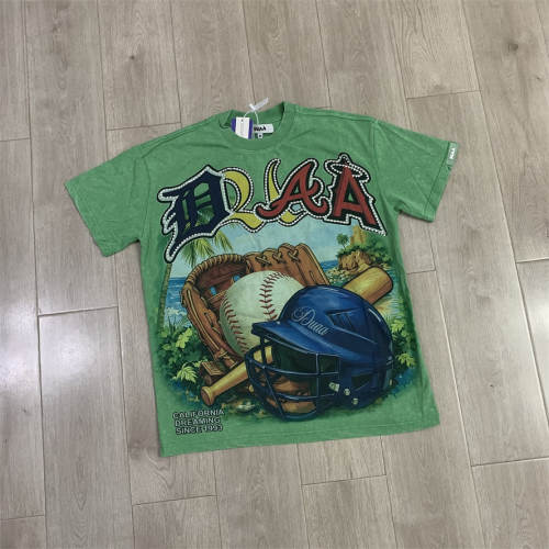 DUAA Tropical Rhinestone Graphic Washed T-Shirt
