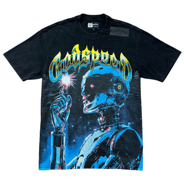 28294911 Robot Rays Printed Washed Version Tee 2 colors