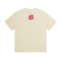 28298502 Seaside Vacation Couple Skull Print Washed Version Tee 2 colors