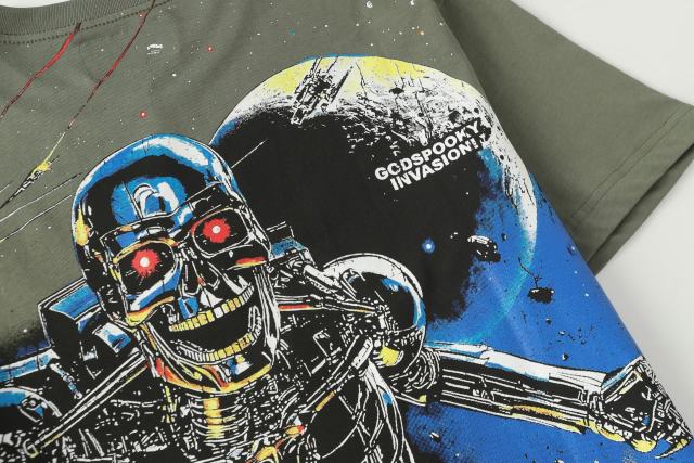 Metal skull firing print Washed Version Tee 2 colors 28694010