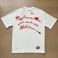 Portrait Lip Print Retro Pure Cotton Short Sleeve T-Shirt Tee 29031476