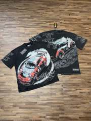 Red and black drift sports car washed T-shirt 2 colors 29038208