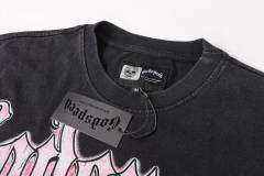 Space Astronaut Skeleton Rose Vintage Black Short-Sleeve T-Shirt 29052465