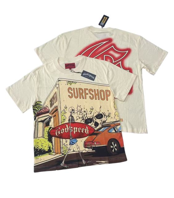 28416773 Corner surfboard Print Washed Version Tee 3 colors