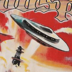 Retro Era Alien Invasion Print Washed Tee 29098136