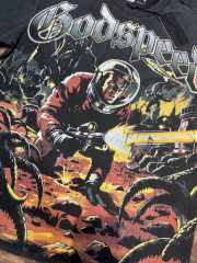 Alien Warrior vintage washed printed short-sleeved shirt 29033392