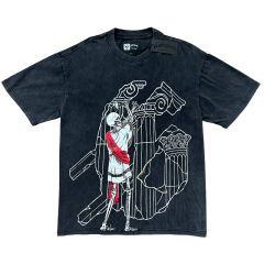 Godspeed Skull Repair Building Print Washed Version Tee 2 colors