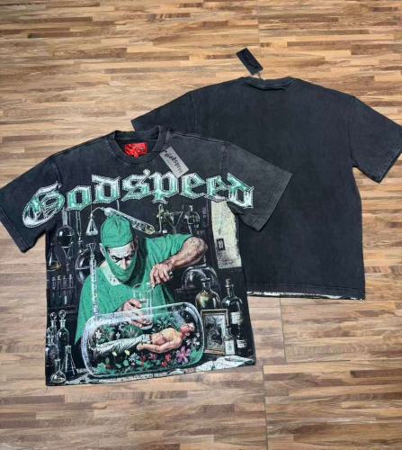 Homunculus In Bottle Experiment Rhinestone Print Washed Tee 29106672
