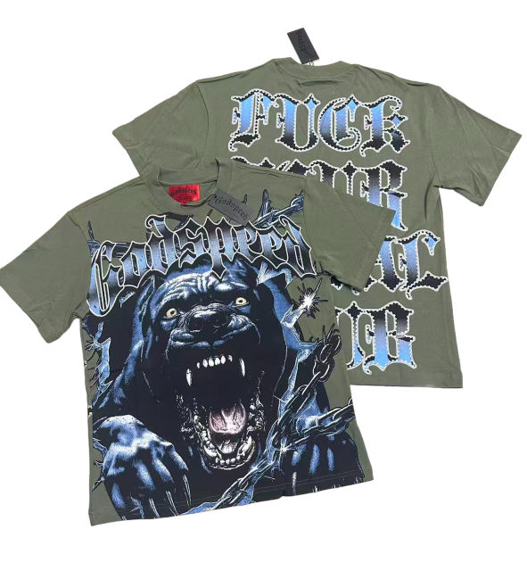 28474641 Bully Dog print Washed Version Tee 2 colors
